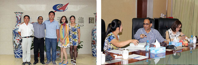 印尼客商赴天宇集團(tuán)膨潤土科技園考察